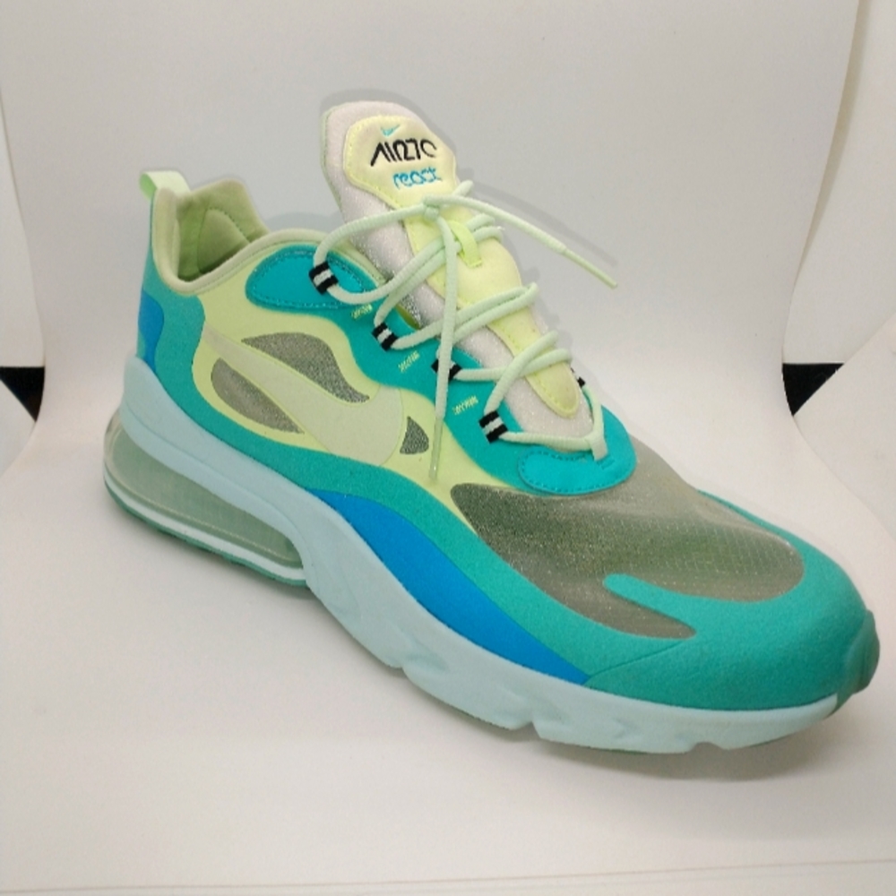 Nike React teal see thru front gently used